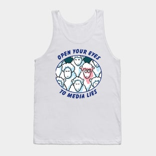 Open Your Eyes to Media Lies Sheeple Tank Top